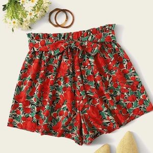 Floral High Waisted Shorts
